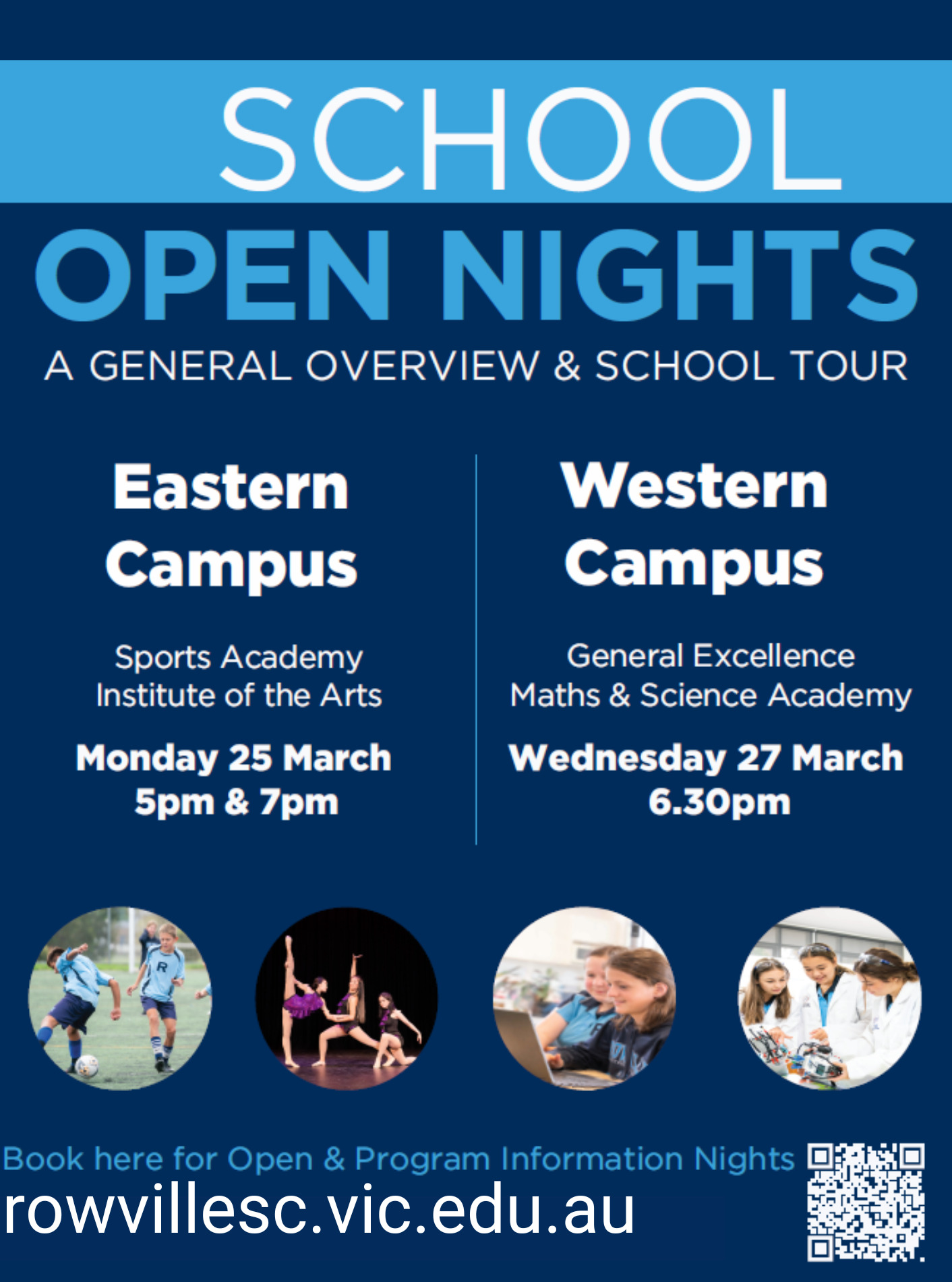 school open nights flyer